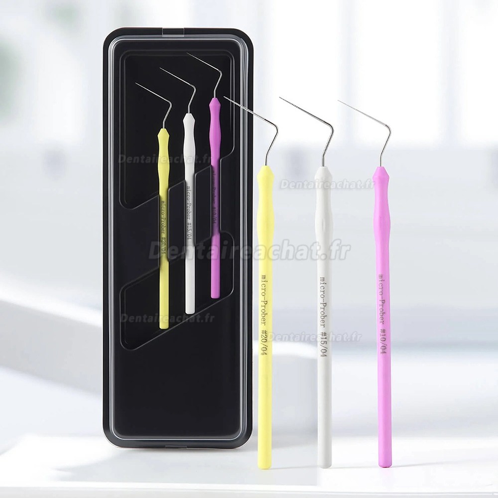 Limes endodontiques microscopiques dentaires 04 conicité #10, #15, #20 Limes endodontiques microscopiques dentaires 04 conicité #10, #15, #20